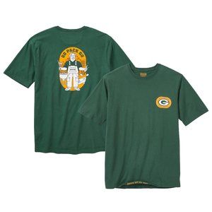 Men's 2XL Green Bay Packers Duluth Trading Co. Green Longtail Relaxed Fit Tee